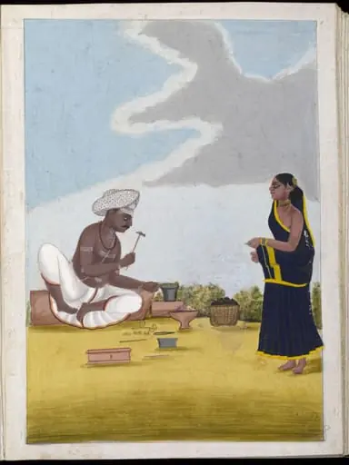 A goldsmith and his wife