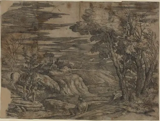 Landscape with a Man Leading a Horse