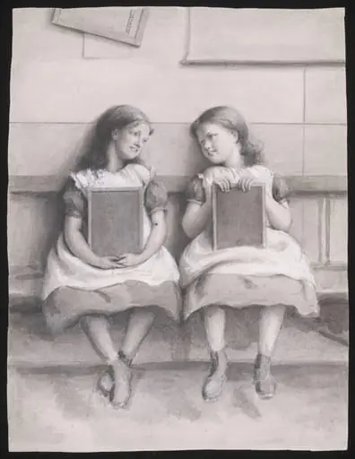 Sketch for the oil painting 'Private and Confidential'