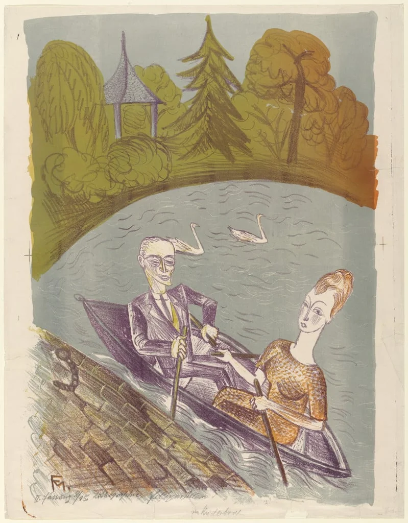Untitled, by Conrad Felixmüller, ink, 1920