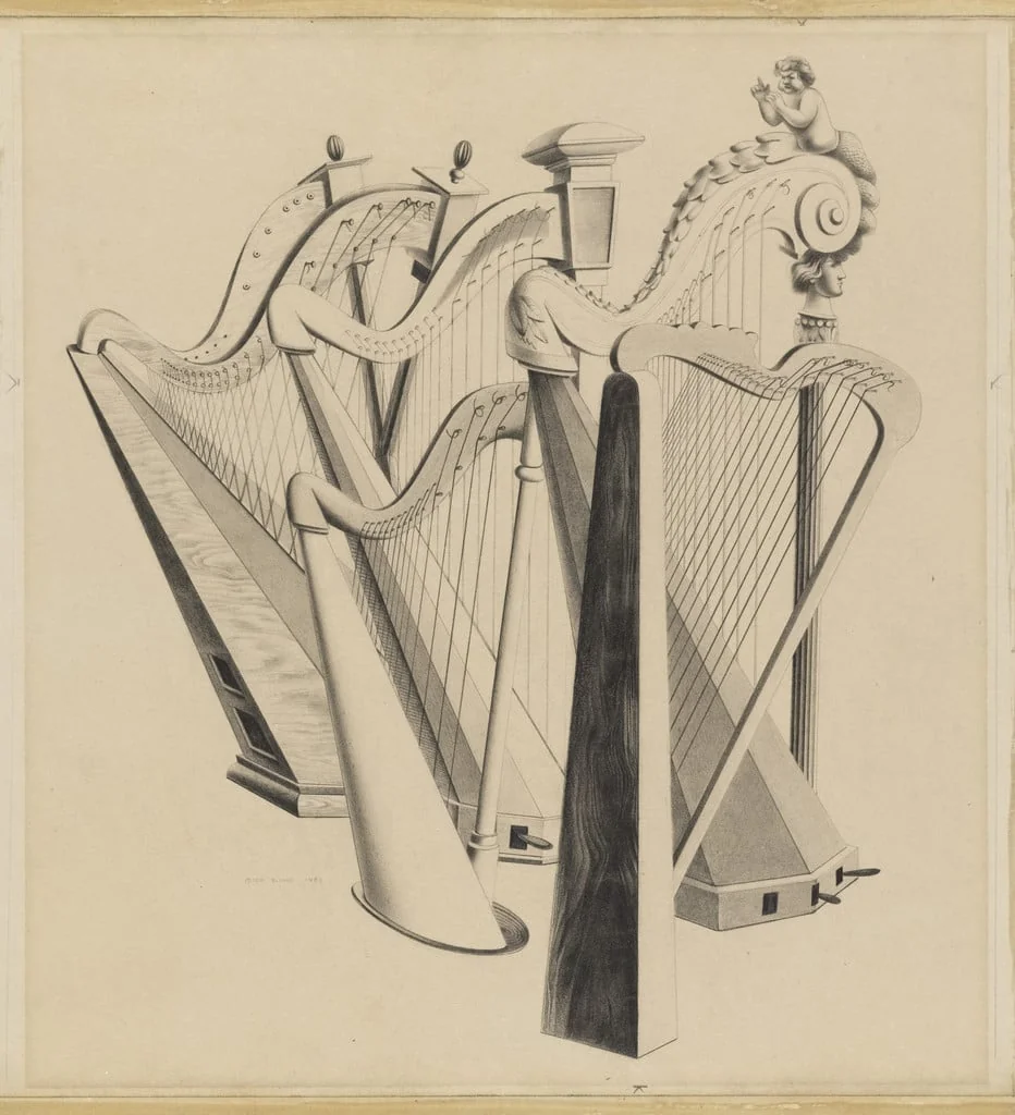Untitled, by Peter Blume, graphite, 1932