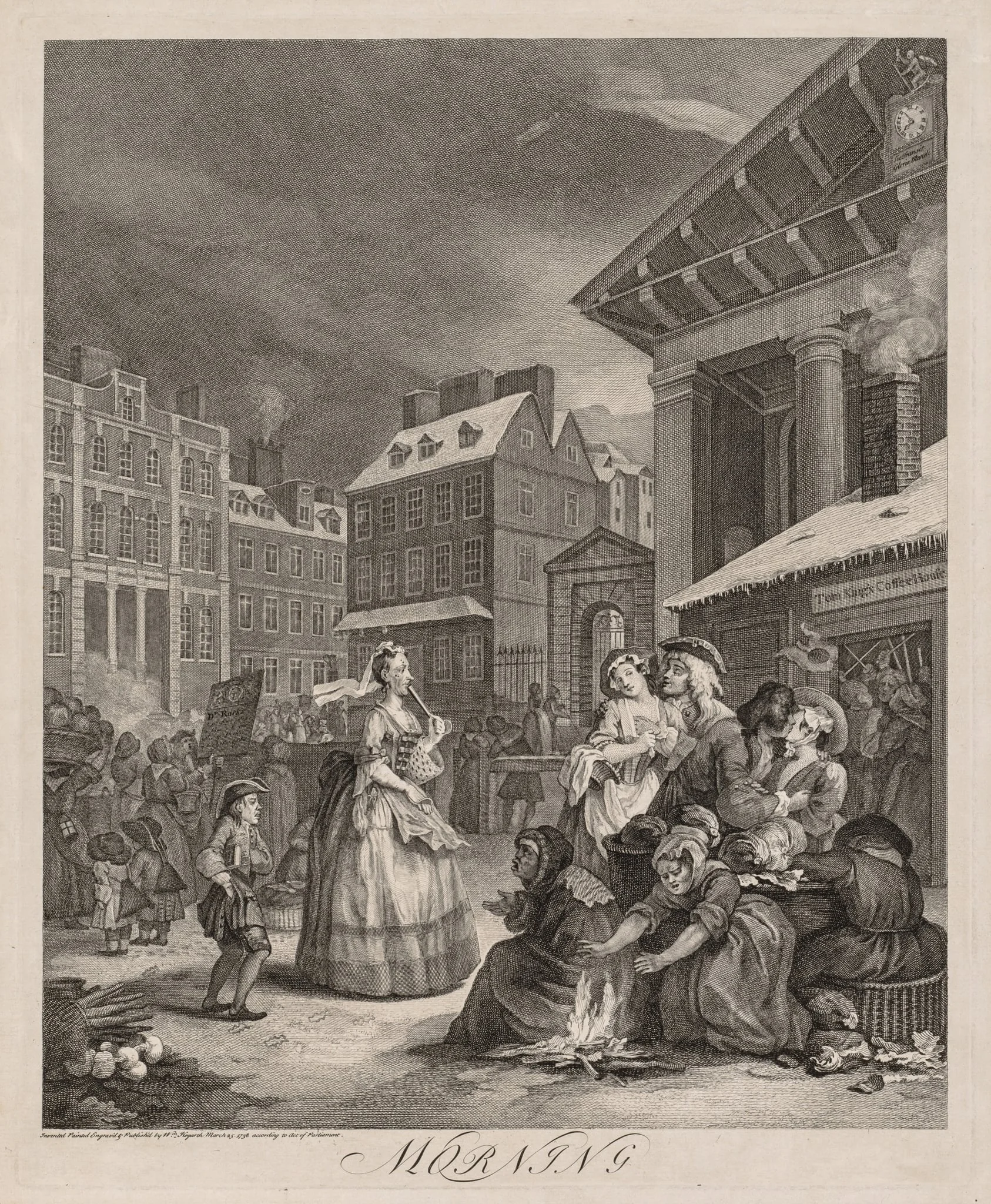 The Four Times of Day:  Morning, by William Hogarth, 1738