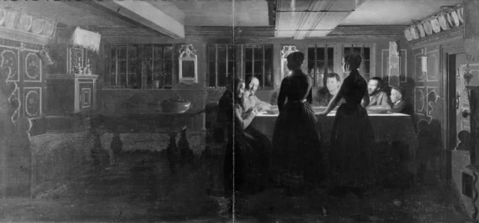 Juleaften på landet, by Unknown, 1888