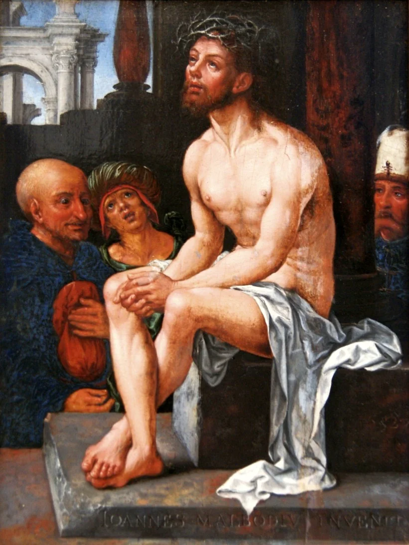 Man of Sorrow, by Unknown, oil, 1527