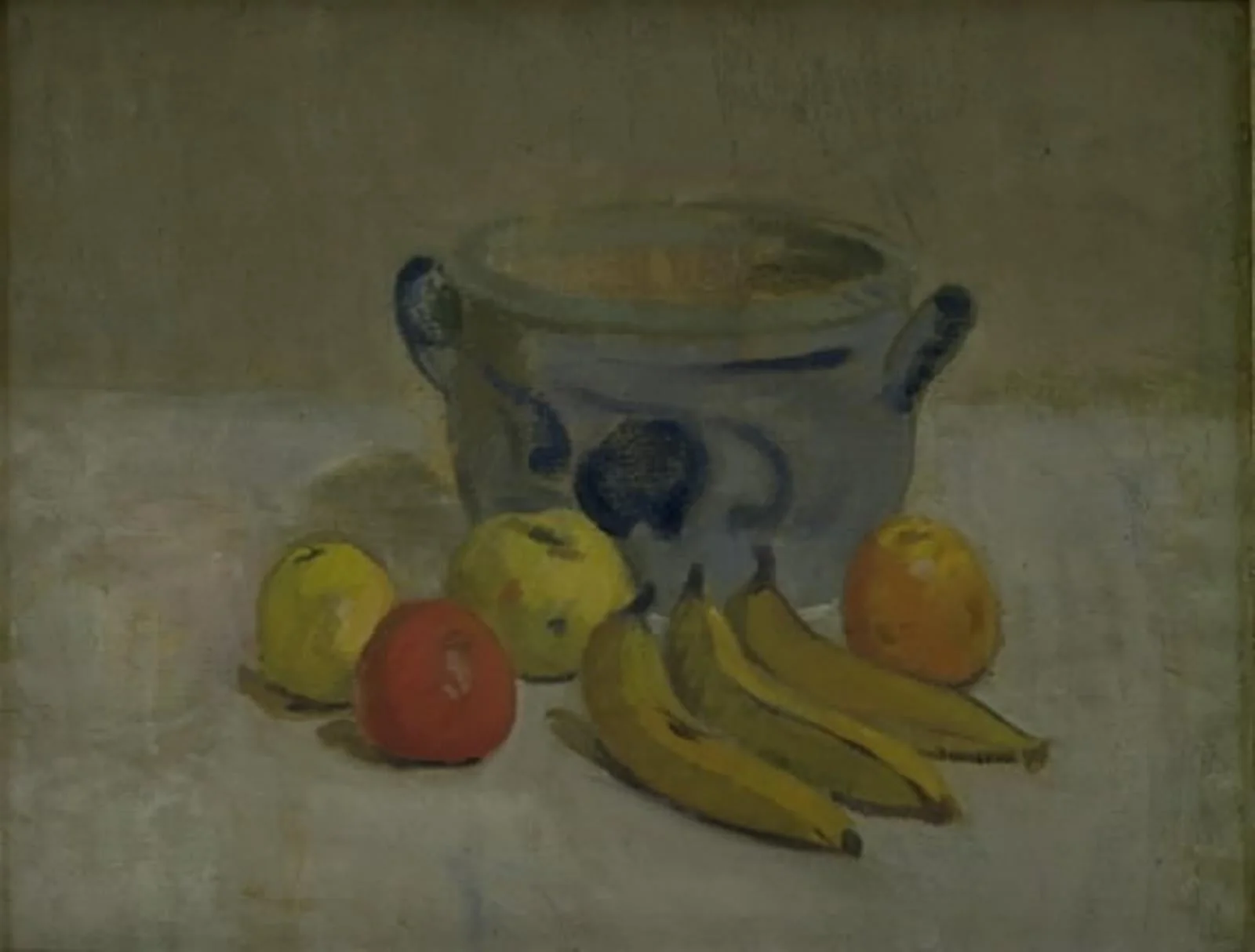 Still Life with Grey Jar, Apples and Bananas, by Unknown, unspecified, 1908