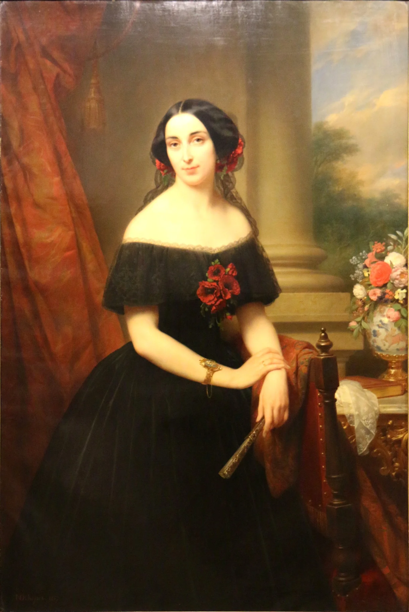 portrait of Louise van Campenhout (Louise-Caroline-Françoise van Campenhout)