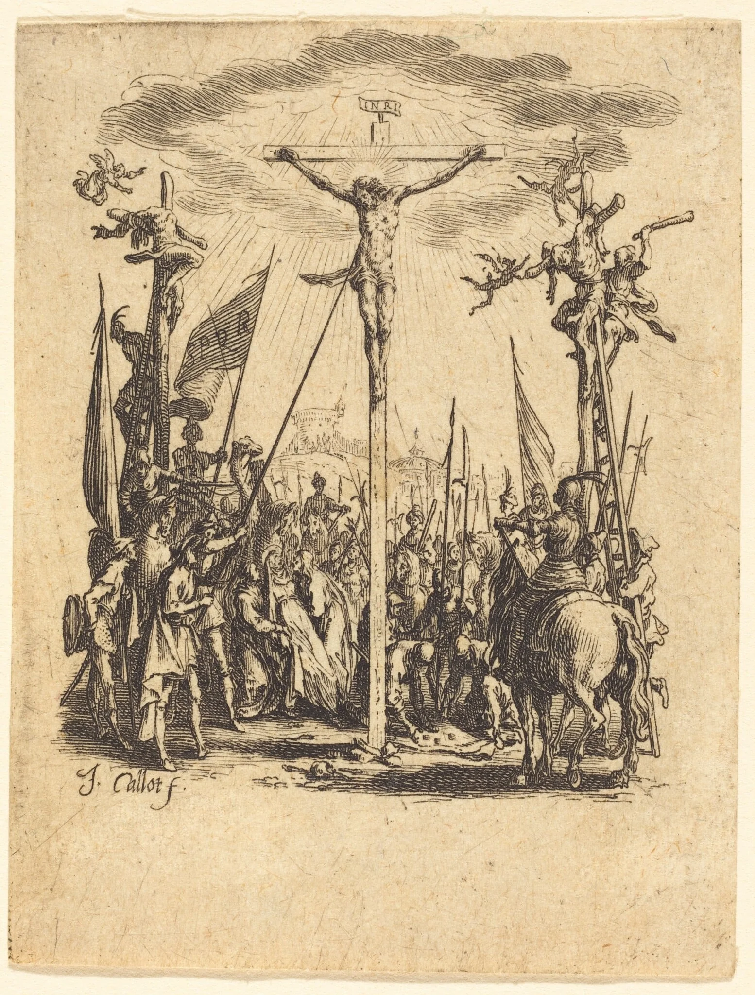 The Crucifixion, by Jacques Callot, ink, 1624