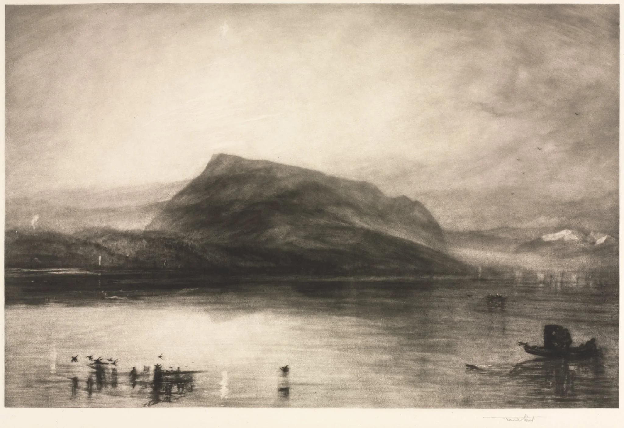 Mt. Rigi at Dawn, by Frank Short, 1910