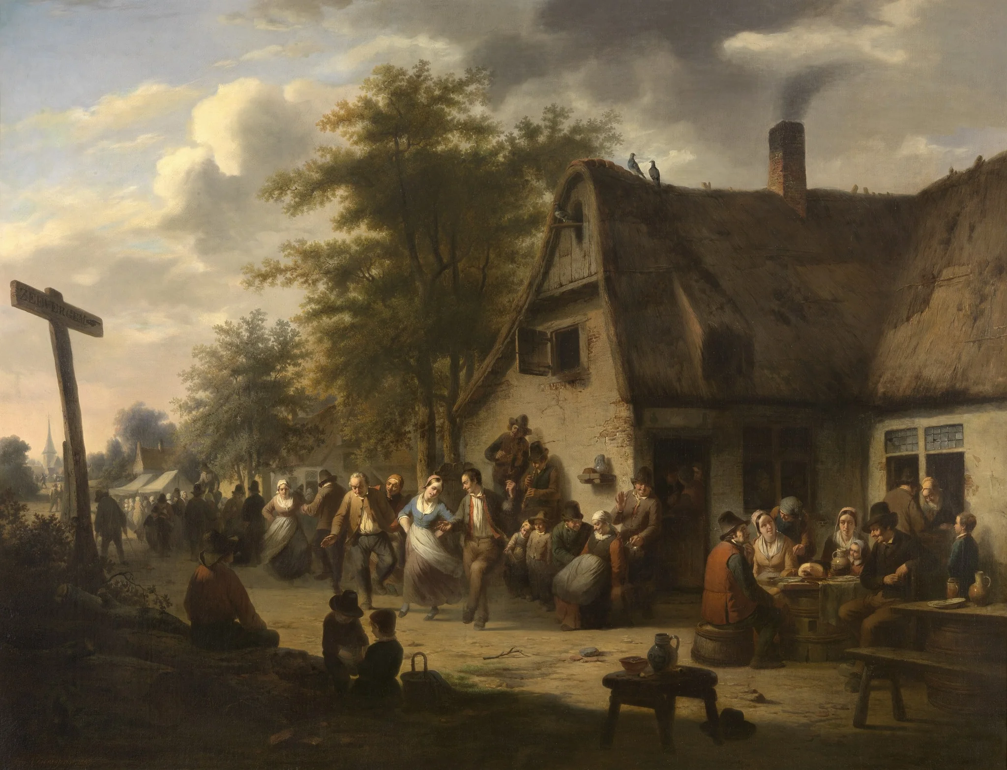 Flemish Kermis, by Charles Venneman, oil, 1849