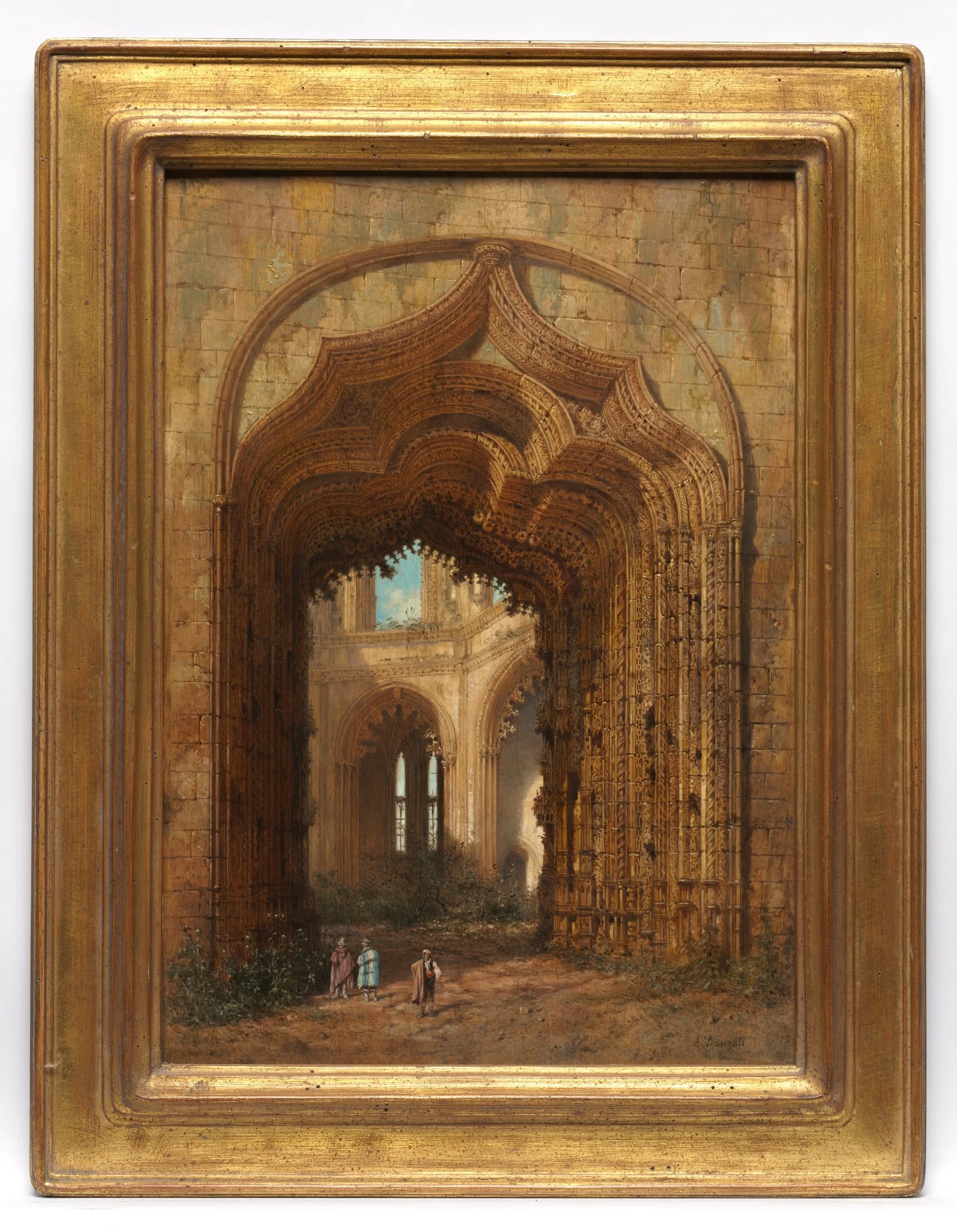 Ruined Church, by Adrien Dauzats, unspecified, 1840