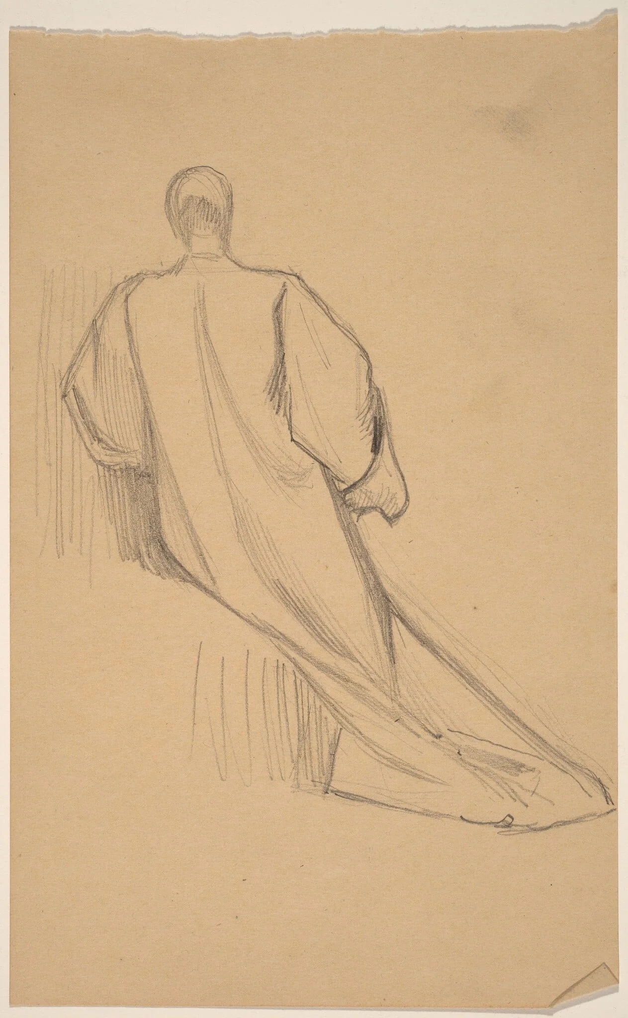 Study of a Figure from Behind, by Charles Sprague Pearce, graphite, 1894
