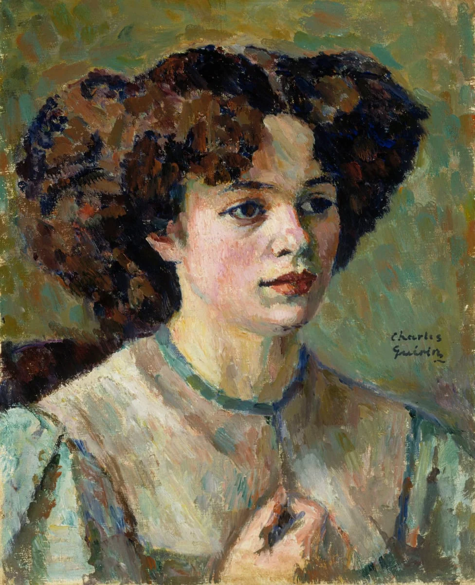 Naisen pää, by Charles-François-Prosper Guérin, unspecified