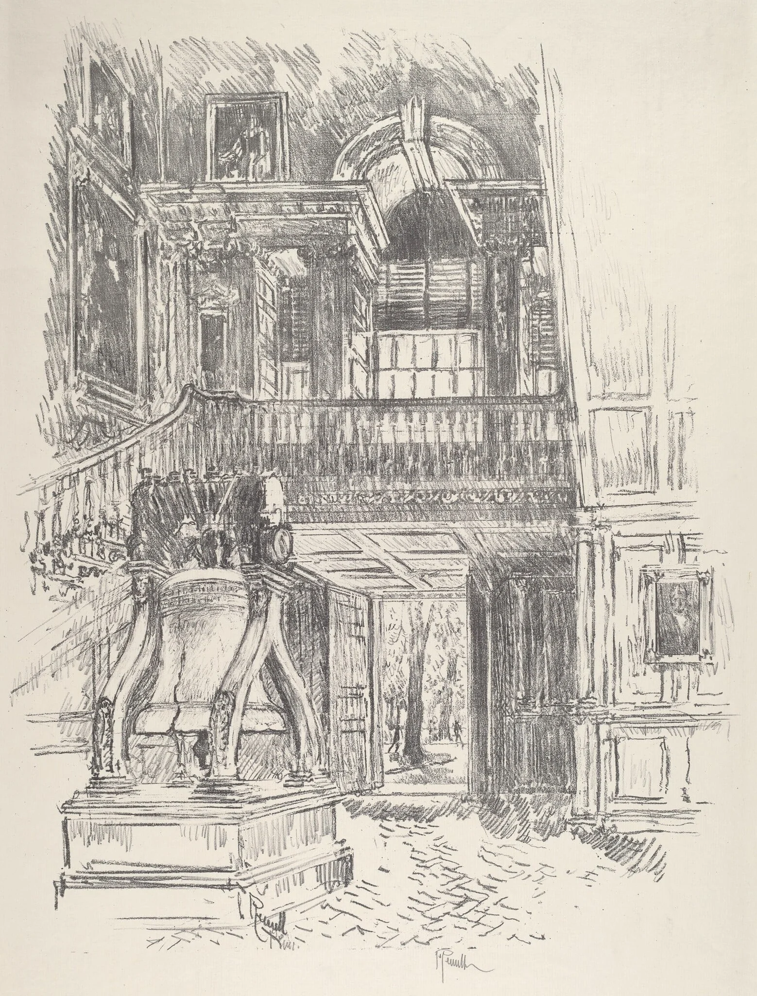 Liberty Bell, by Joseph Pennell, ink, 1912