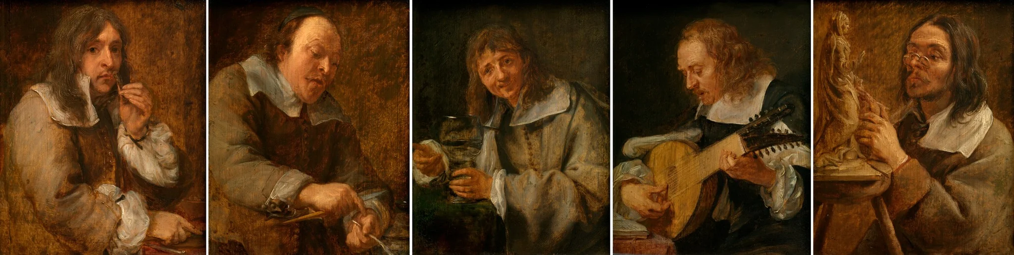 The Five Senses, by Gonzales Coques, oil, 1614
