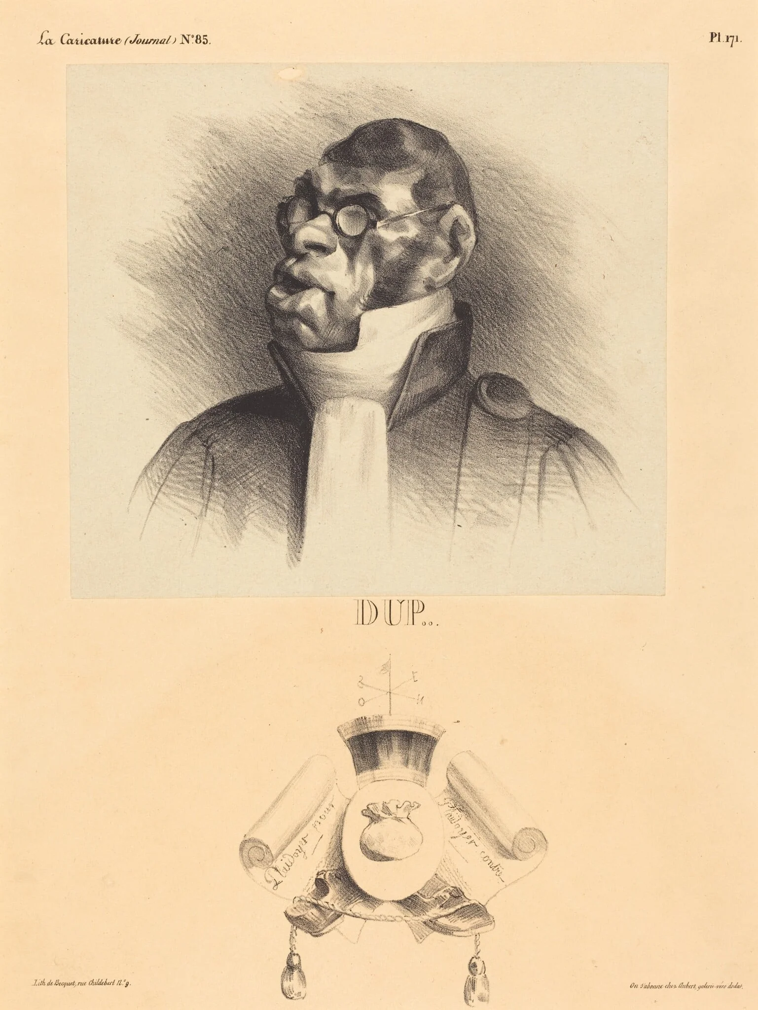 Dupin ainé, by Honoré Daumier, ink, 1832