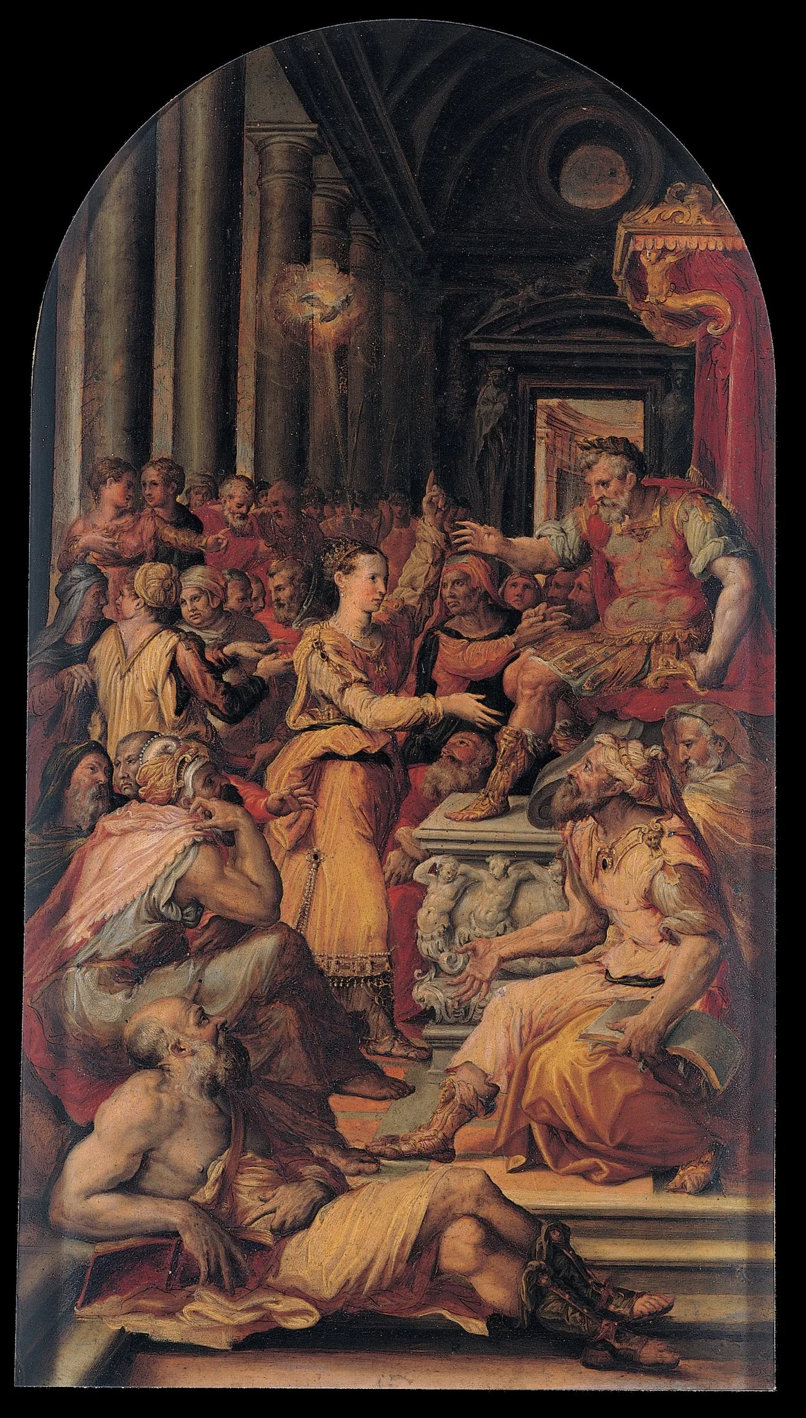 The Dispute of Saint Catherine, by Prospero Fontana, oil, 1551