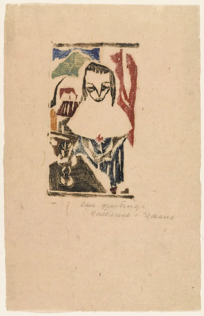 Untitled, by Yasuo Kuniyoshi, ink, 1920