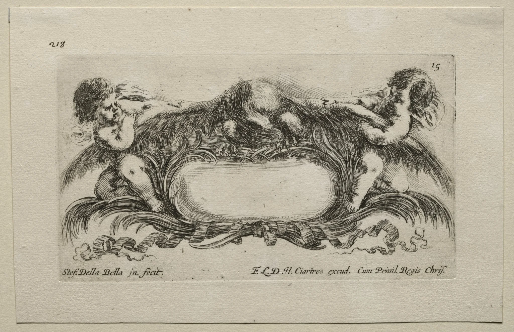 Collection of Various Caprices and New Designs of Cartouches and Ornaments:  No 15, by Stefano Della Bella, 1642