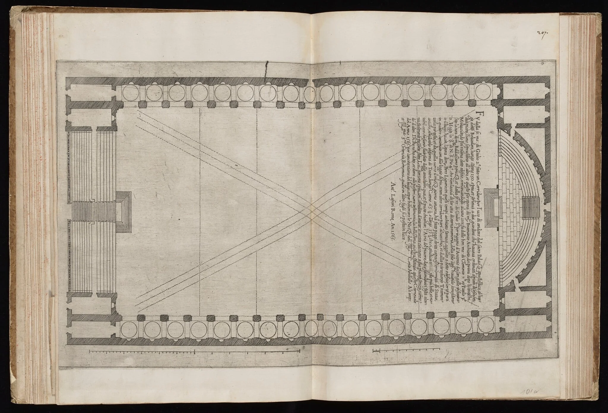 Plan of the Cortile Belvedere