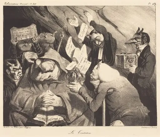La Tentation, parodie d'une toile de Téniers