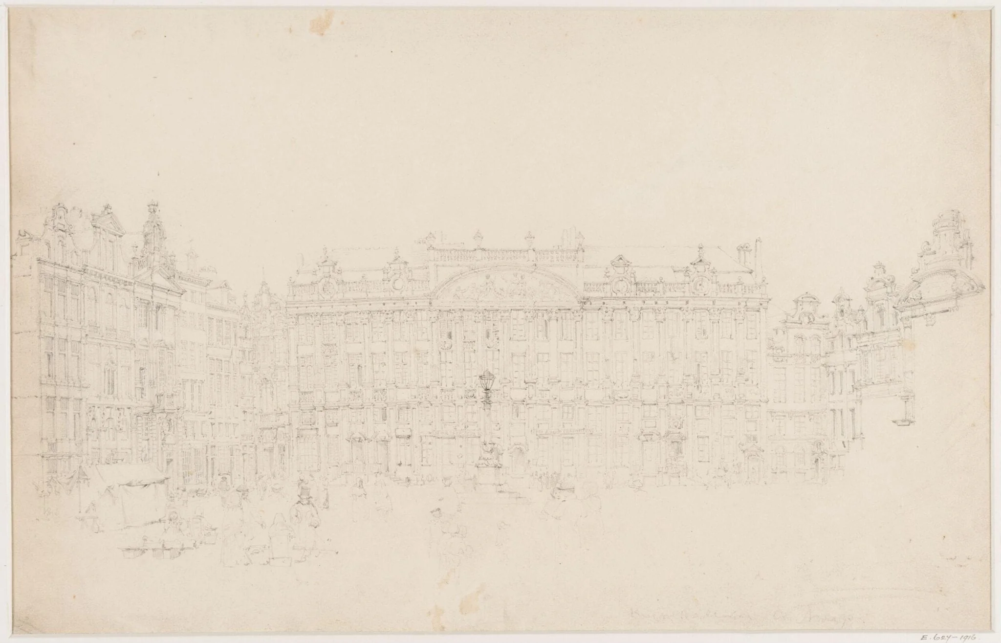Grande Place, Brussels, by Thomas Sidney Cooper, 1850