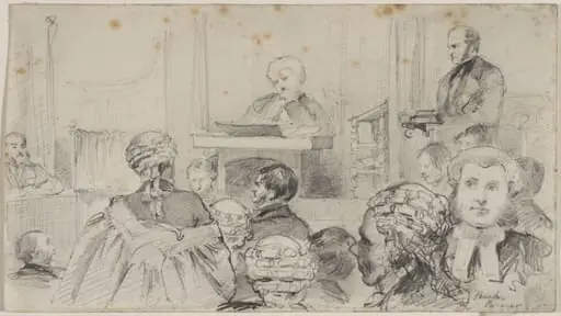 Sheets of studies of participants in a legal action