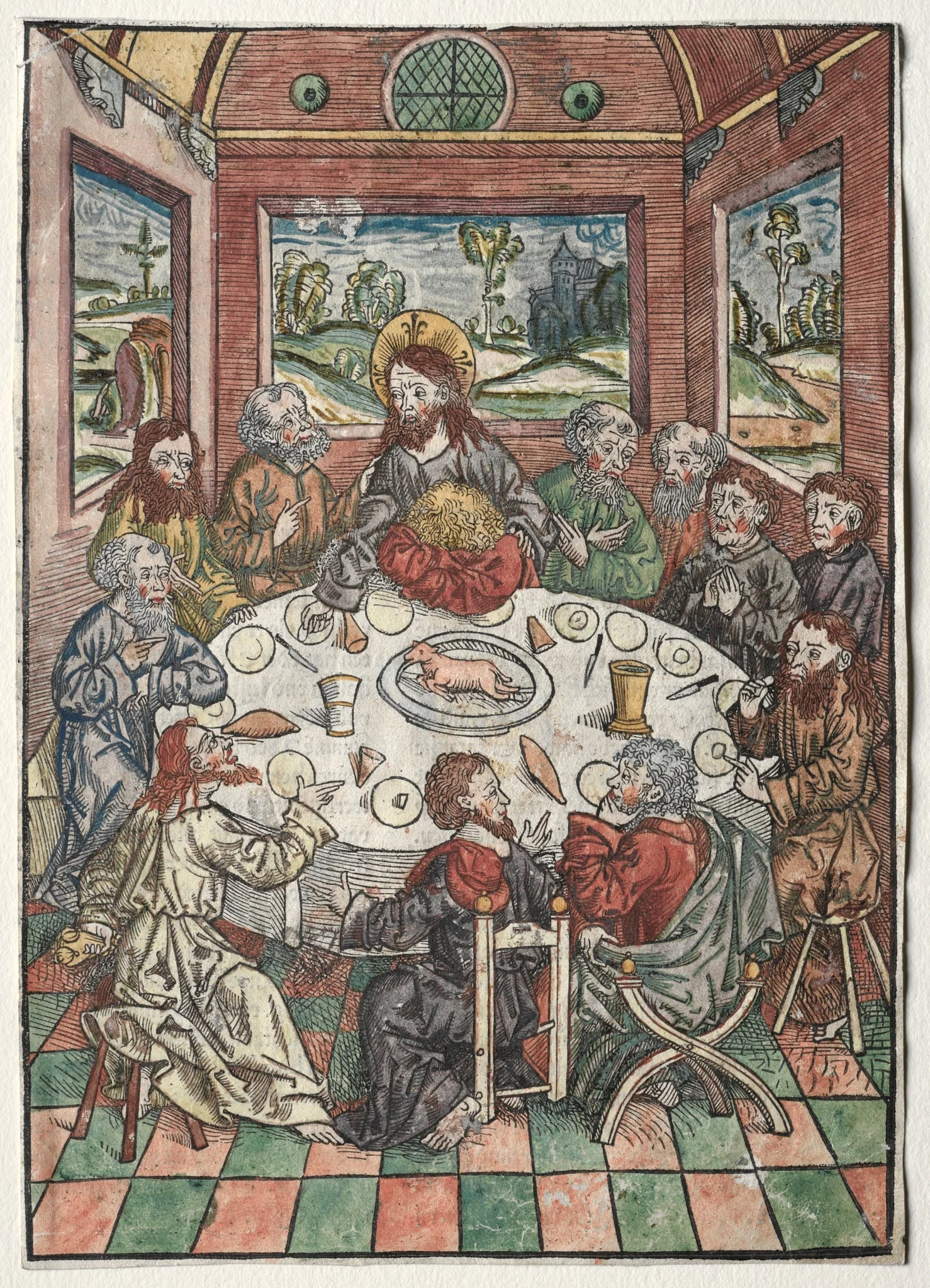 Der Schatzbehalter:  The Last Supper, by Michael Wolgemut, 1491