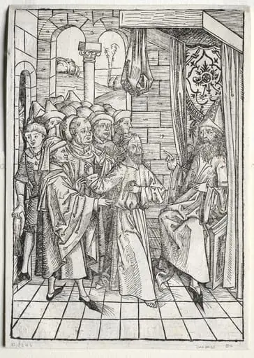 Der Schatzbehalter:  Christ before Caiaphas (verso)