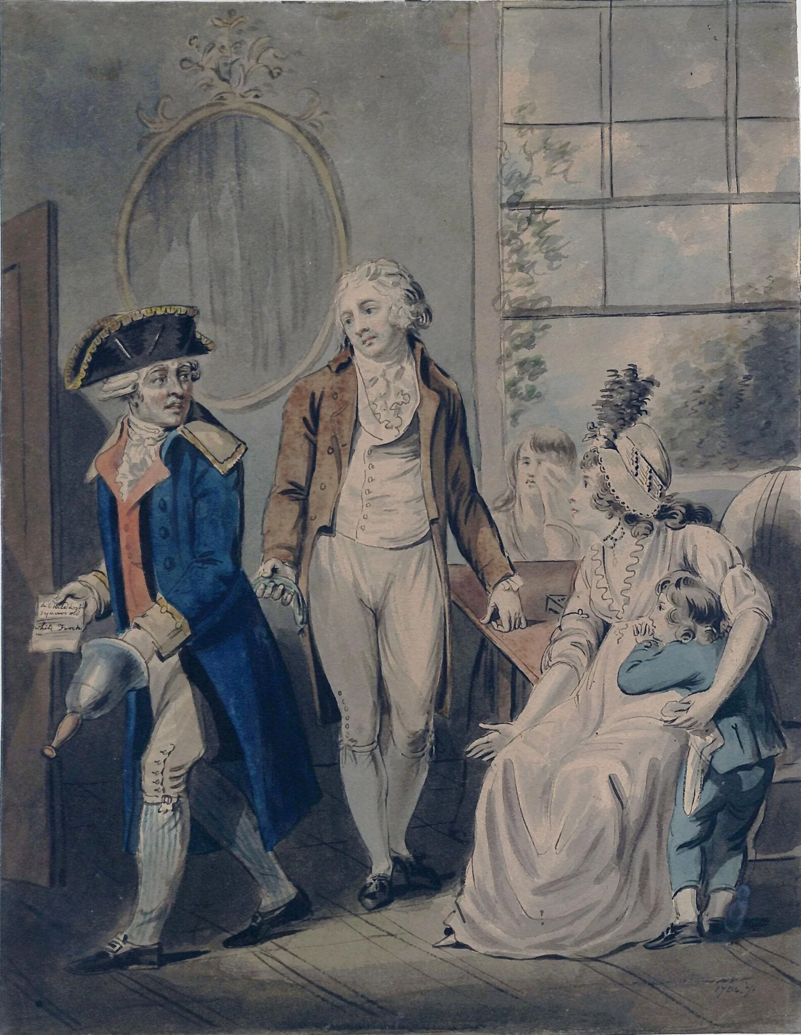 The Lost Child, by Isaac Cruikshank, watercolor, 1780