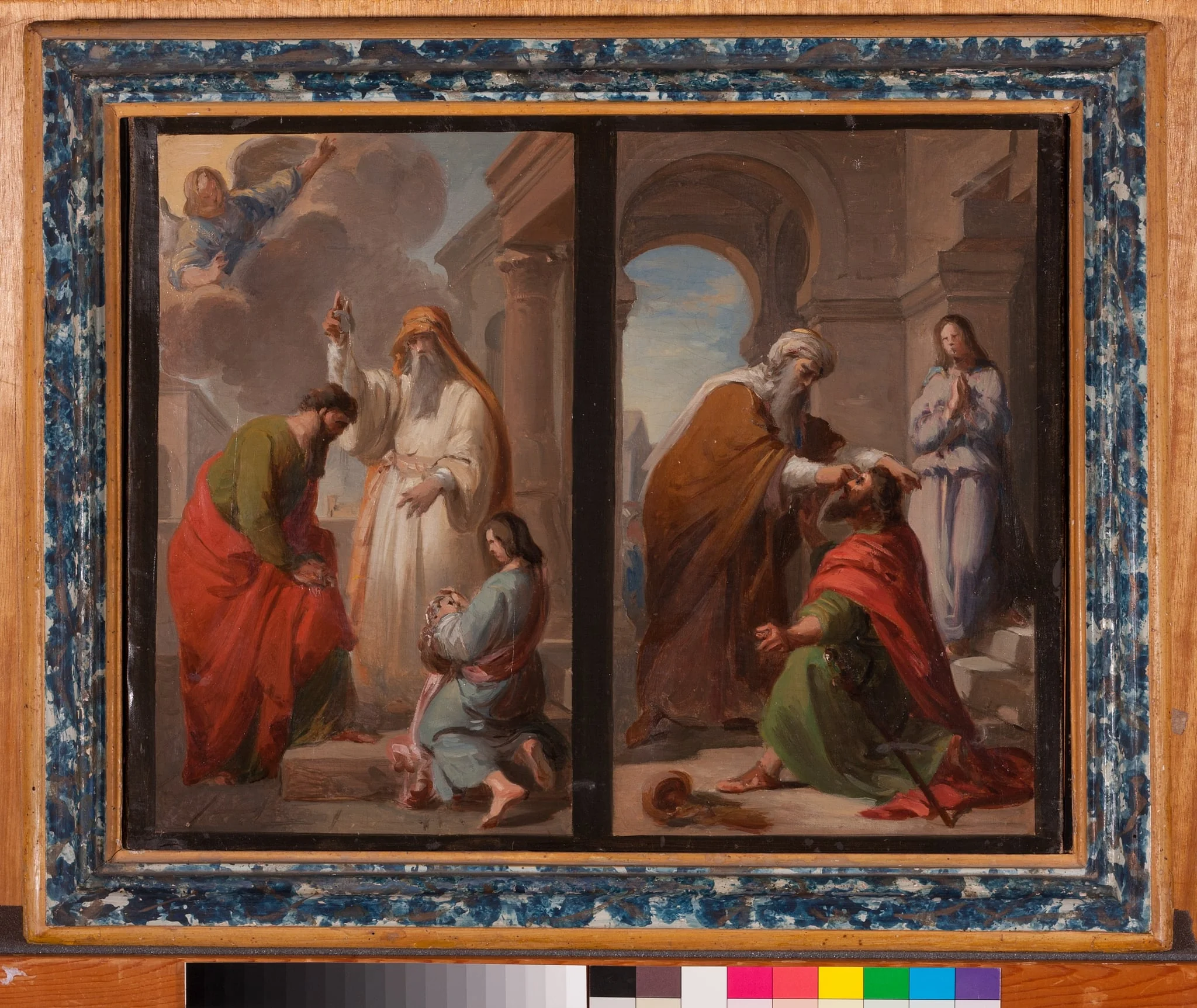 Taufe und Heilung des Paulus, by Unknown, 1850