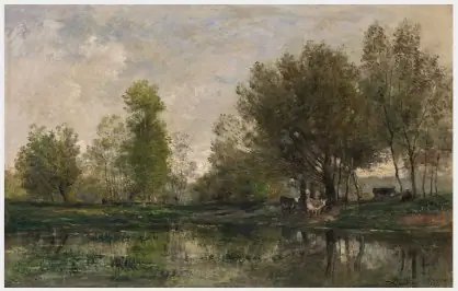 Cattle on a Riverbank