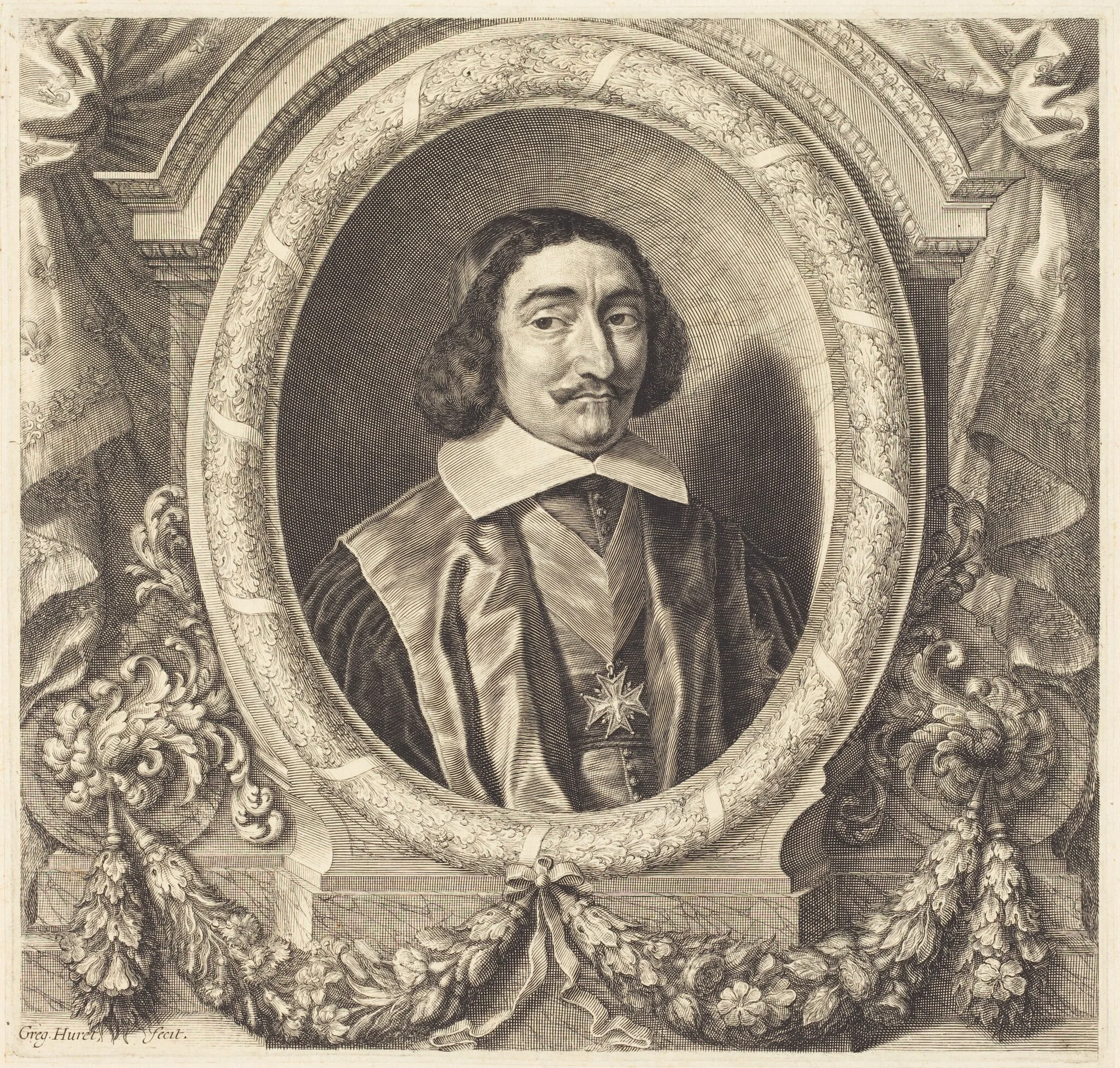 Chancellor Pierre Seguier, by Grégoire Huret, ink, 1638