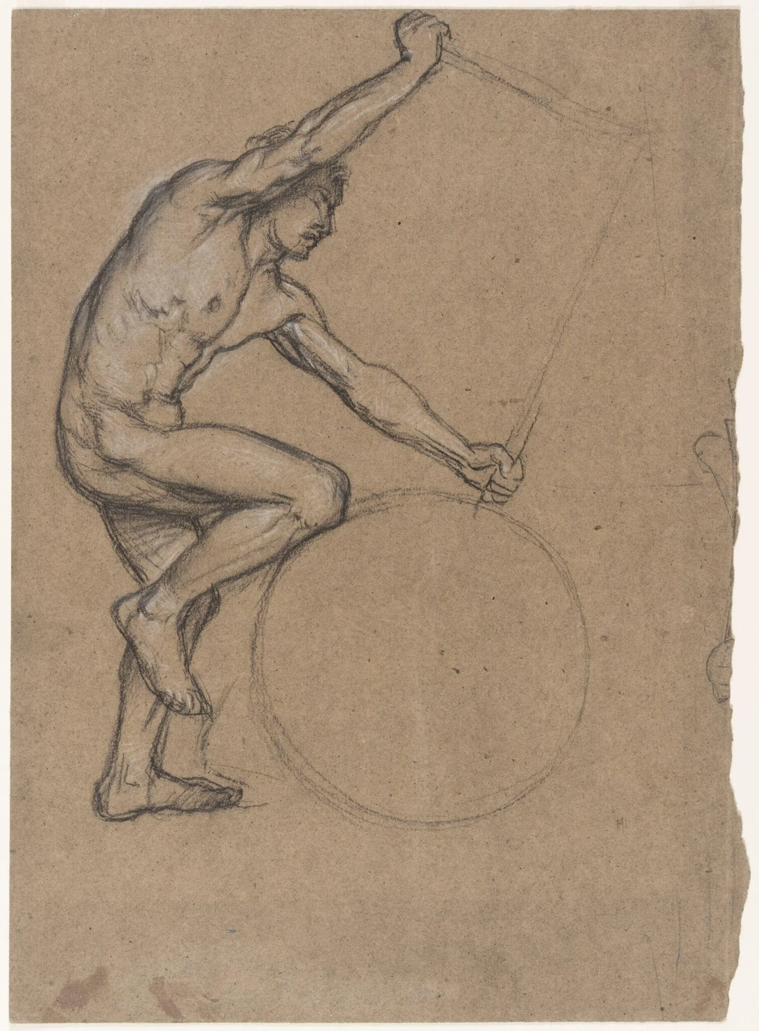 Study for the painting, "The Catapult", exhibited at the Royal Academy, 1868