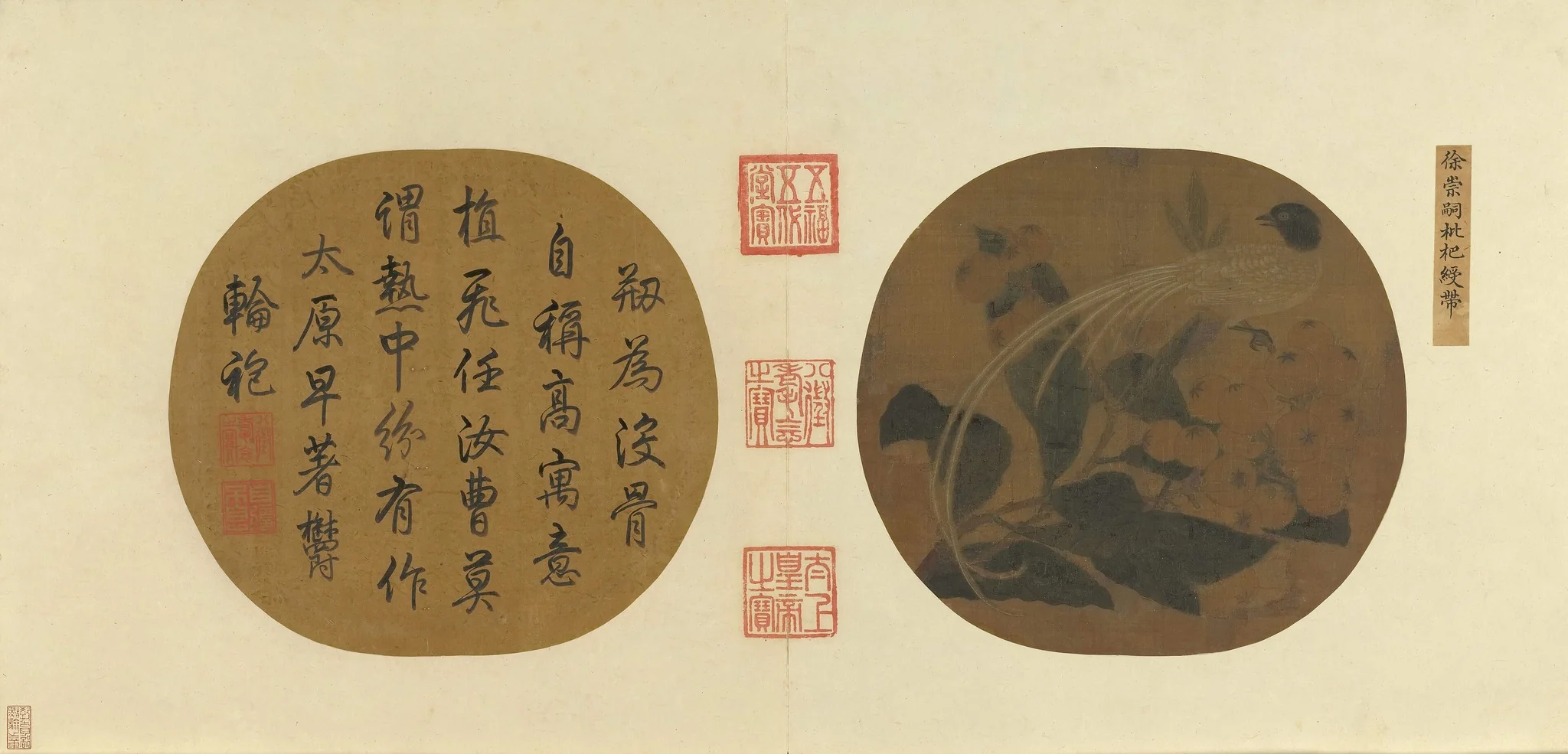 Flycatcher and Loquats, by Xu Chongsi, unspecified