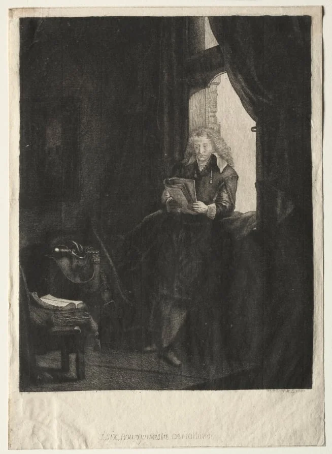 Portrait of Jan Six, by Rembrandt, 1647