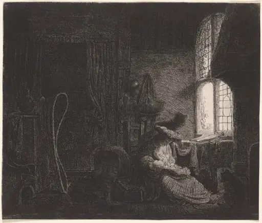 The Holy Family in an Interior