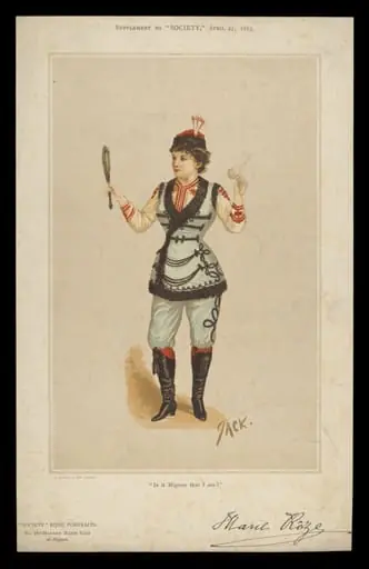 Madame Marie Rôze in the title role of Mignon