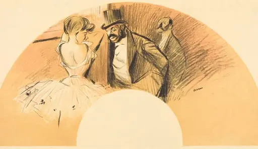 Eventail (pour le bal Gavarni) (Fan (for the Gavarni Ball))