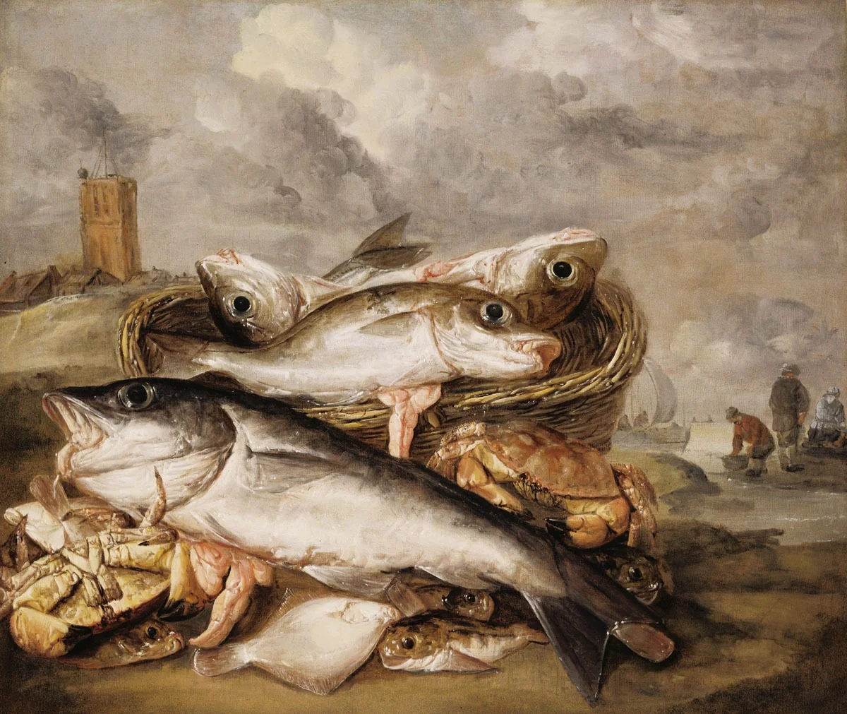 Still Life of Fish on the Shore at Egmond aan Zee