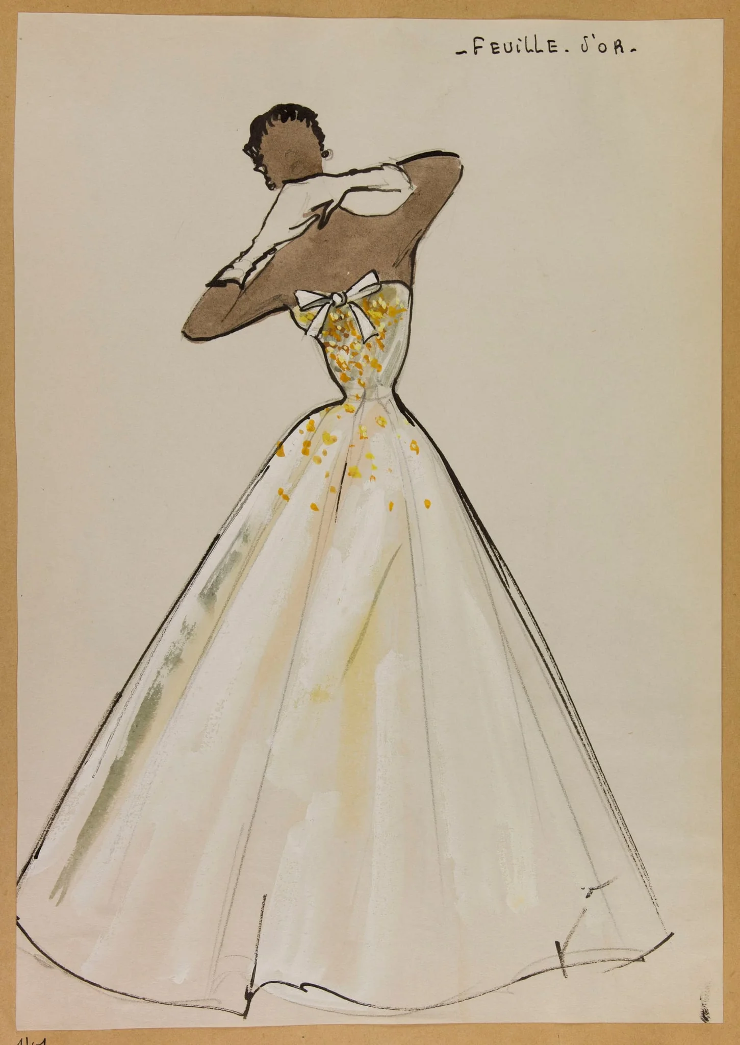 Feuille d'or, by Carven, 1952