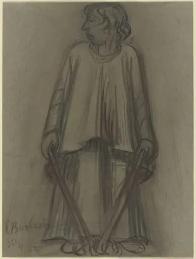 Standing Figure with Extinguished Torches
