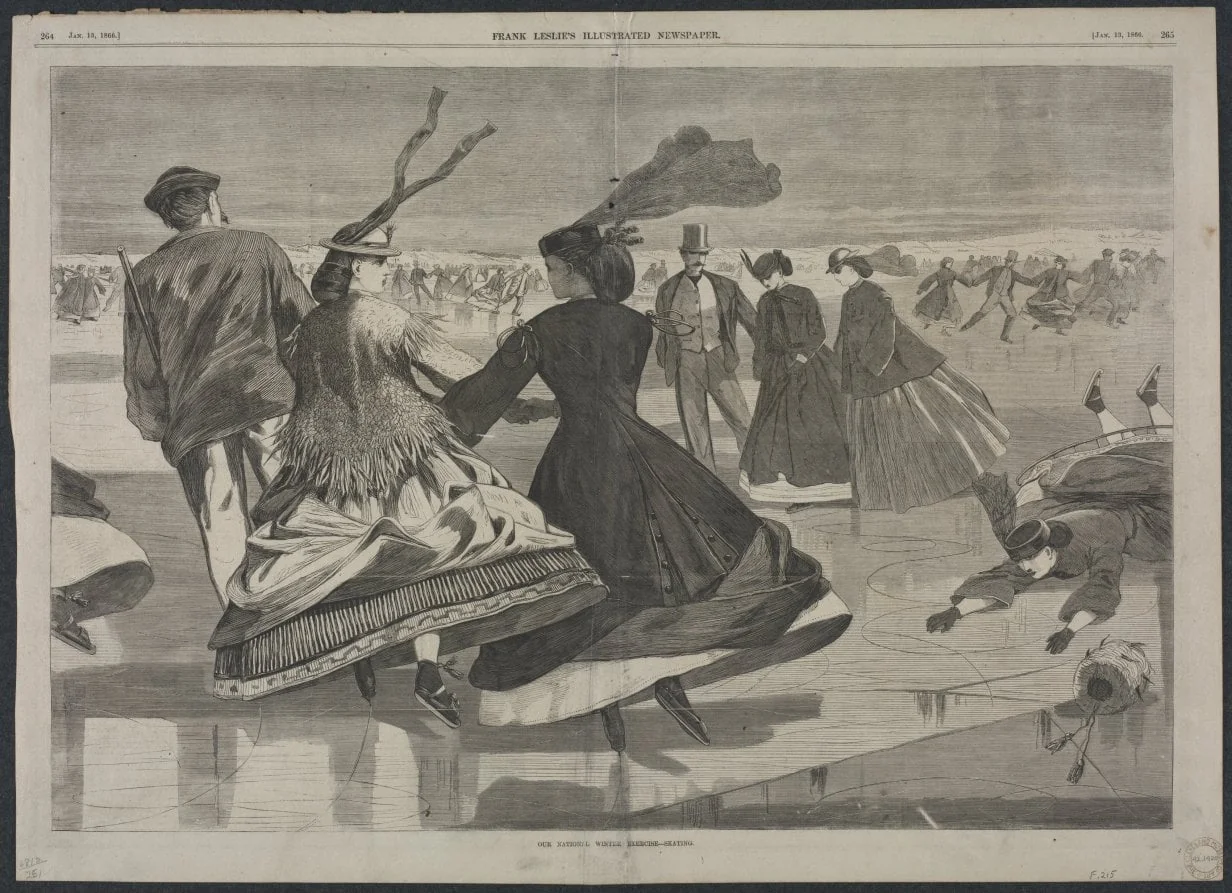 Our National Winter Exercise - Skating, by Winslow Homer, 1866
