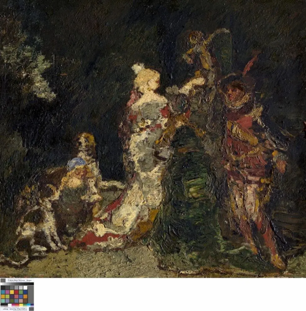 Figuren in een park