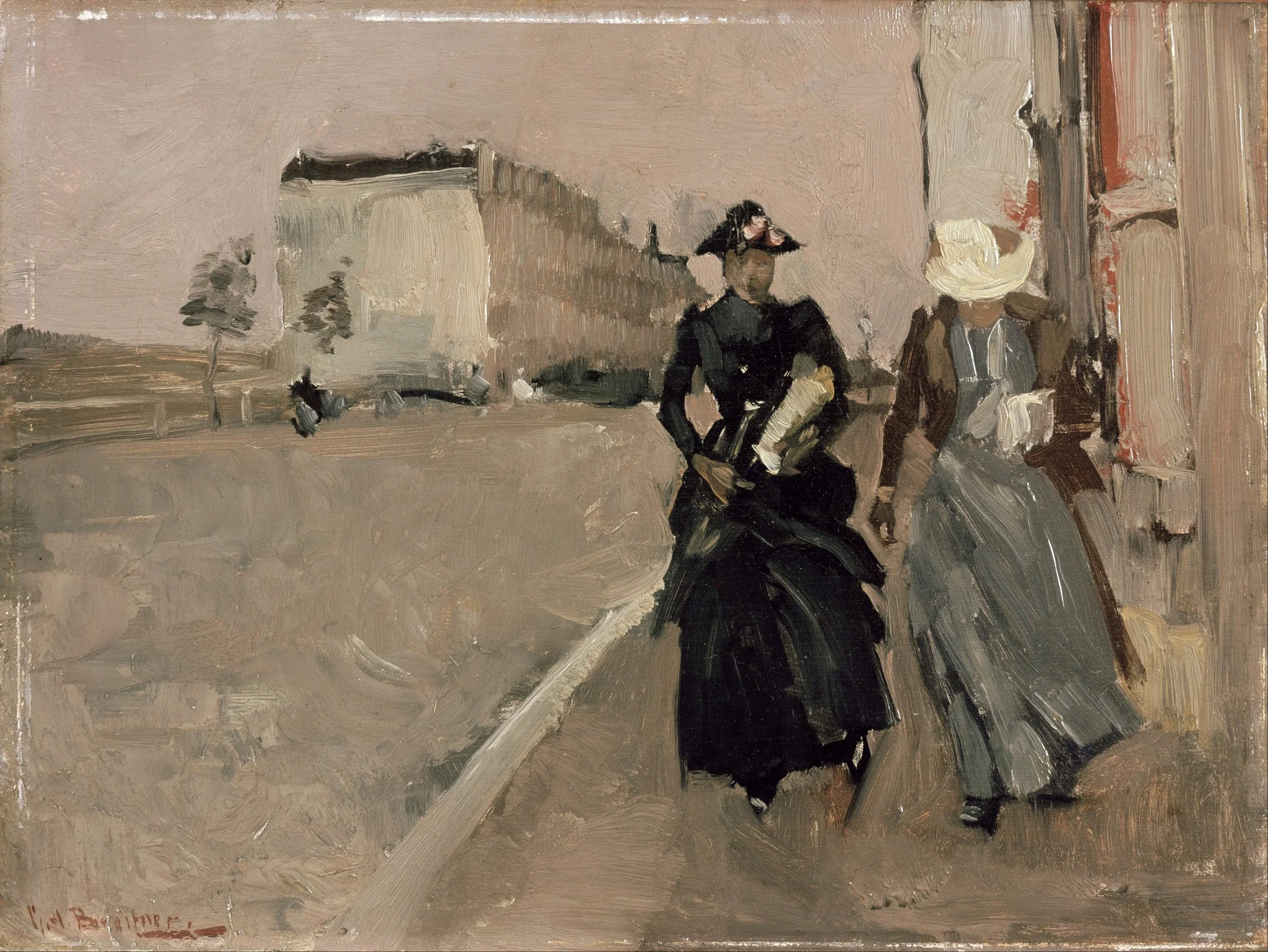 Gust of wind, by George Hendrik Breitner, oil, 1896