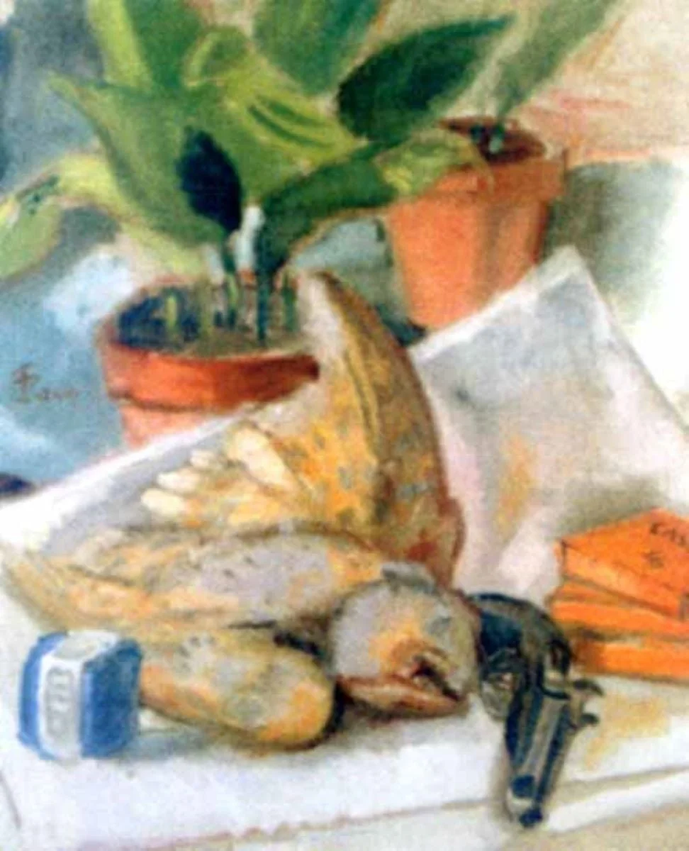 Natură statică cu pistol (O sinucidere), by Theodor Pallady, unspecified