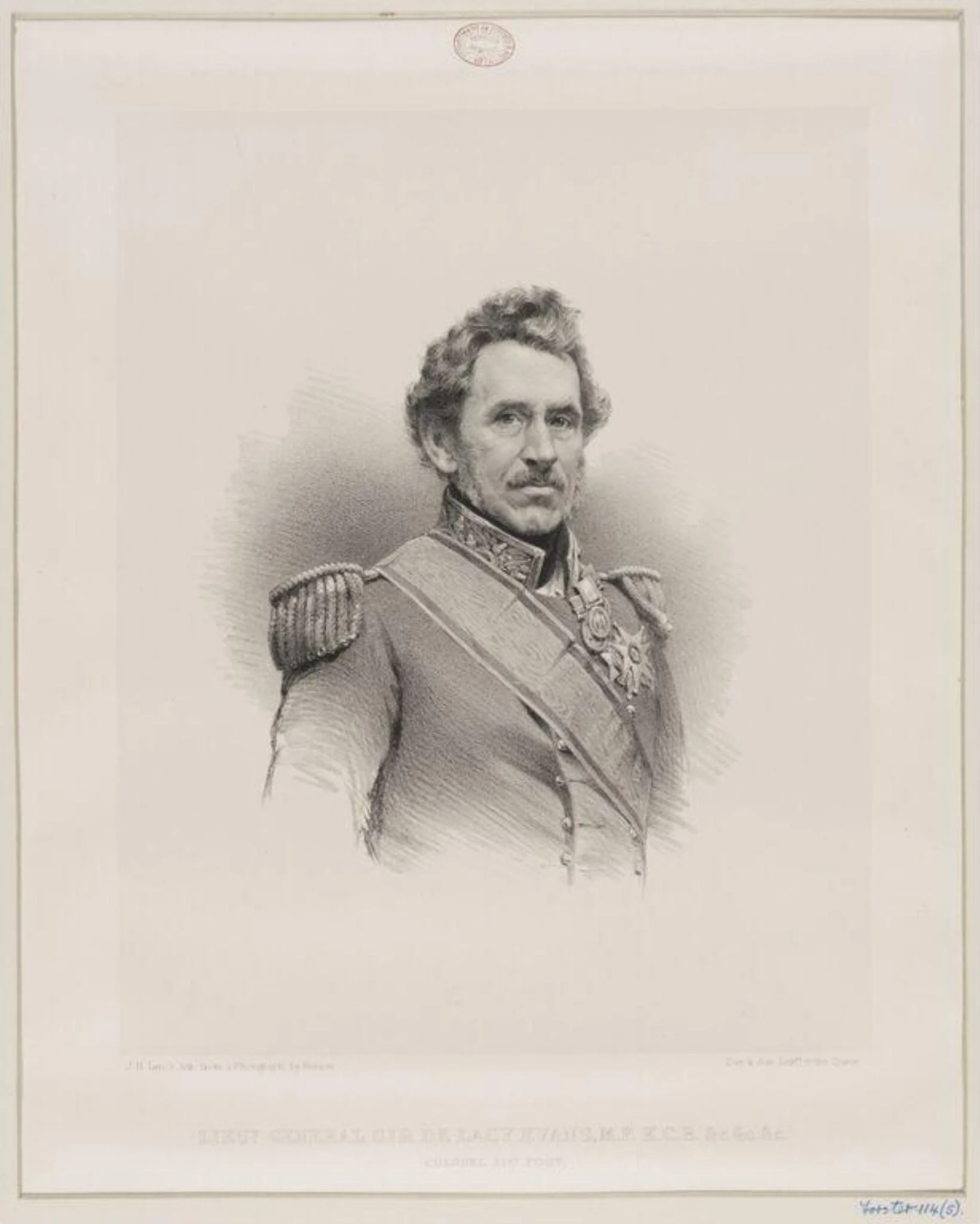 Liuet.-General Sir de Lacy Evans (1787-1870), by Roger Fenton, 1858