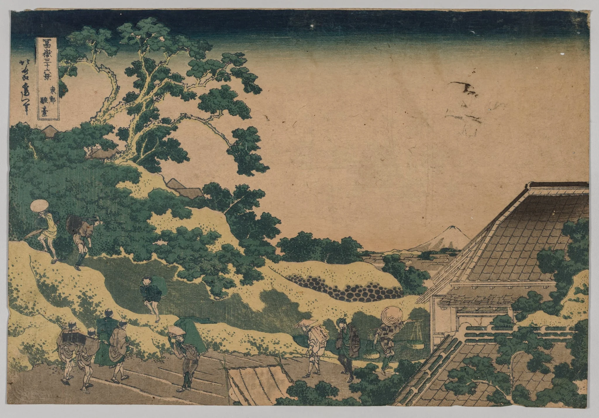 Fuji from Surugadai, in Yedo, by Katsushika Hokusai, 1804