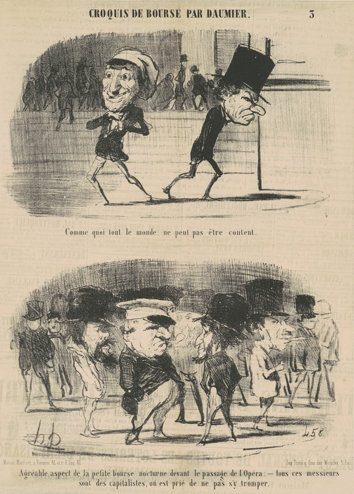 Comme quoi tout le monde de peut ..., by Honoré Daumier, ink, 1852
