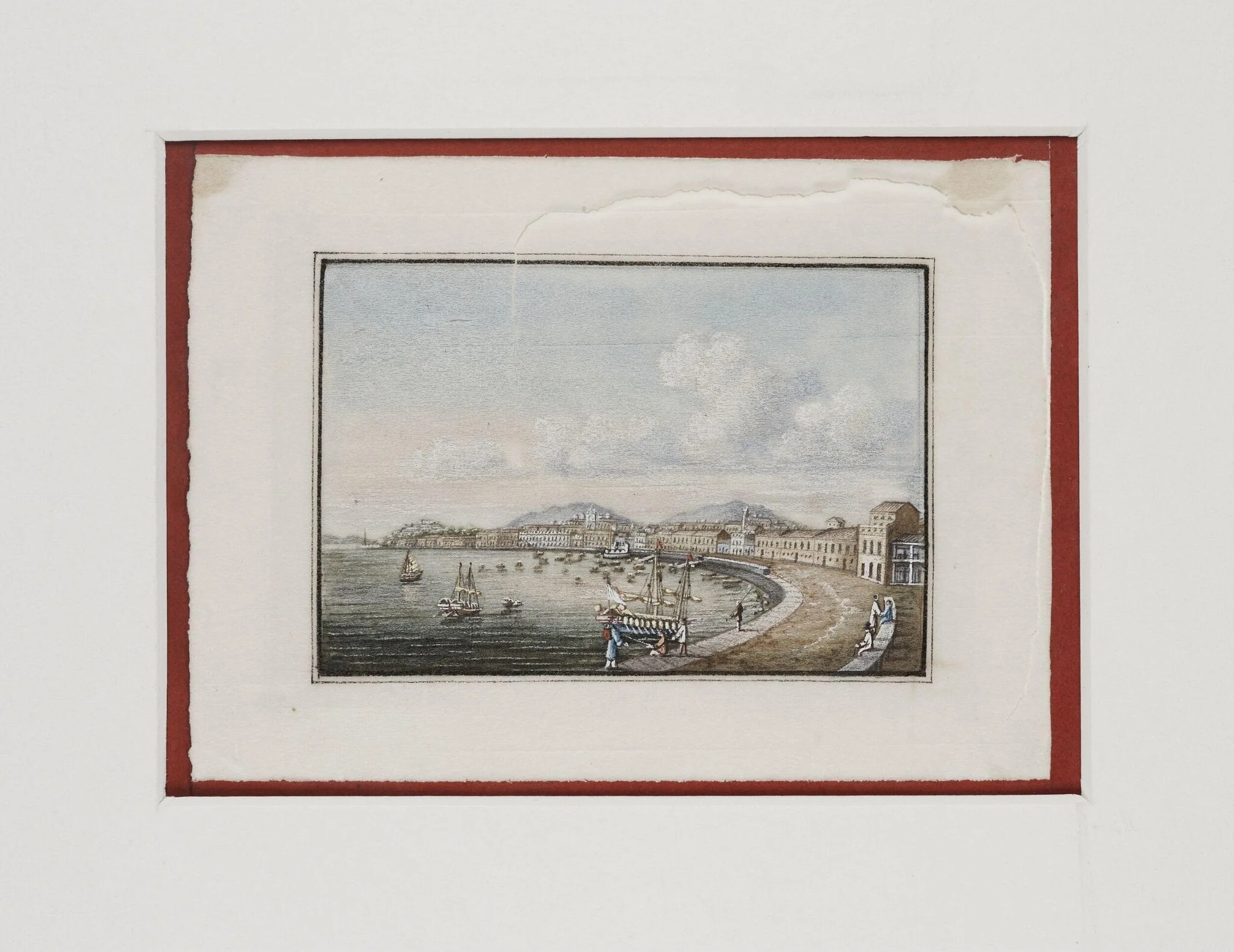 The Praya Grande, Macao, by Unknown, paint, 1850