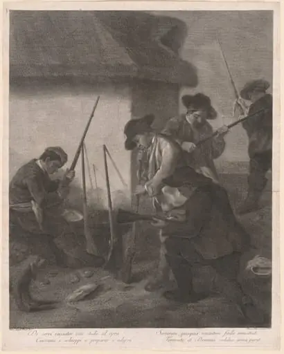 De Servi Cacciator... (Servants Preparing the Guns for the Hunt)